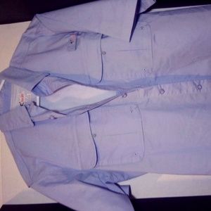 blue button down